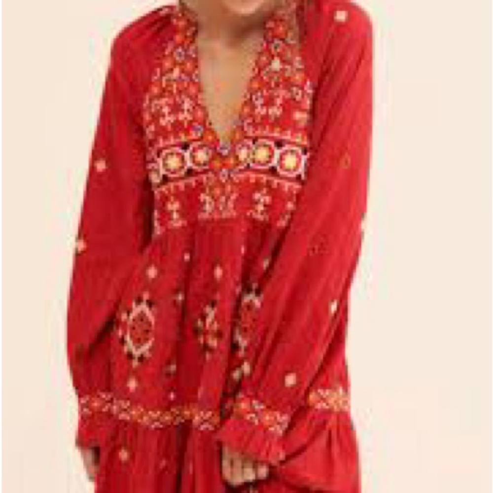 Anthropologie Niamh embroidered tunic dress
